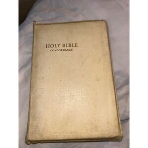 Vintage World Publishing Holy Bible KJV Zippered White Cover Concordance Maps